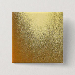 Shiny Gold Art Vierkante Button 5,1 Cm