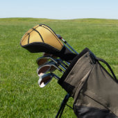 Shiny Gold Basketball Golf Head Hoesje Golfheadcover (Insitu)