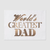 Shiny Gold Elegant Typography World's Greatest Dad Tissuepapier (Voorkant)