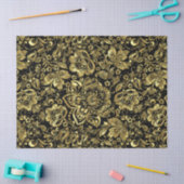 Shiny Gold Floral Damaskers Tissuepapier (Craft)