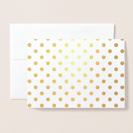 Shiny Gold Foil Polka Dots Folie Kaarten (Voorkant met envelop)