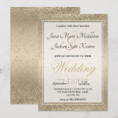 Shiny Gold Glitter Kaart (Voorkant / Achterkant)