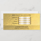 Shiny Gold Golden Ticket Glam Gift Certificate (Achterkant)