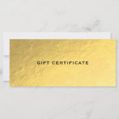 Shiny Gold Golden Ticket Glam Gift Certificate (Voorkant)