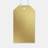 SHINY GOLD LINEN KIJK TEXTURE CADEAULABEL (Voorkant)