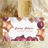 Shiny Gold Paars Balloons Visitekaartje