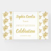 Shiny Gold Rozen Party Banner (Horizontaal)