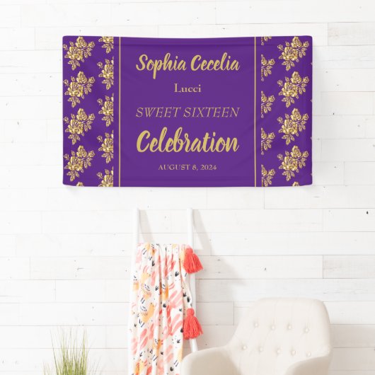 Shiny Gold Rozen Party Banner (Insitu)