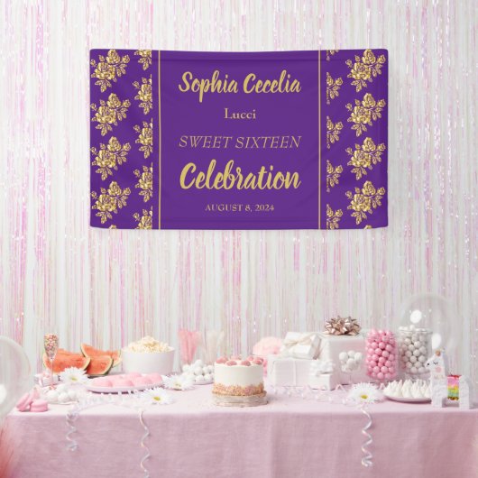 Shiny Gold Rozen Party Banner (Feest)