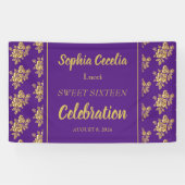 Shiny Gold Rozen Party Banner (Horizontaal)