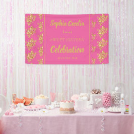 Shiny Gold Rozen Party Banner