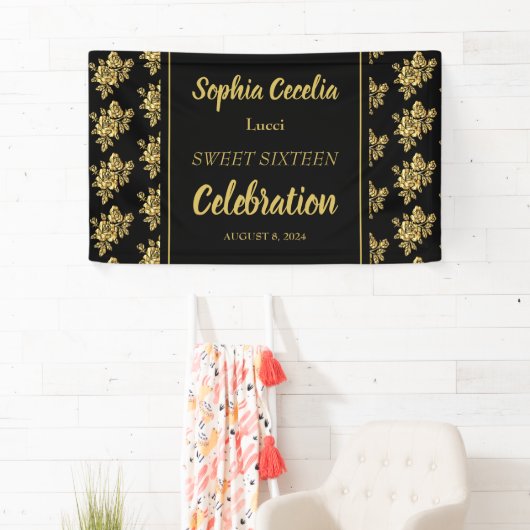 Shiny Gold Rozen Party Banner (Insitu)