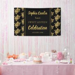 Shiny Gold Rozen Party Banner