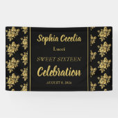 Shiny Gold Rozen Party Banner (Horizontaal)