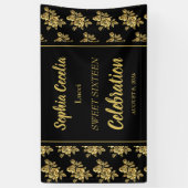 Shiny Gold Rozen Party Banner (Verticaal)