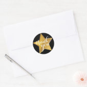 Shiny Gold Star Dank u Sticker (Envelop)