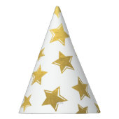 Shiny Gold Stars Pet Feesthoedjes (Rechts)