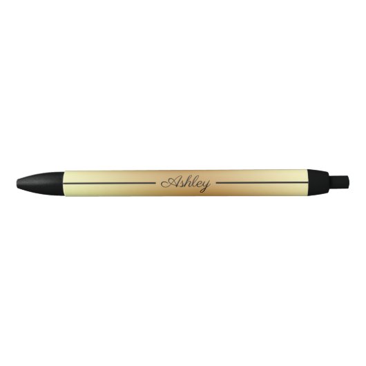 Shiny Gold Zwarte Inkt Pen (Voorkant)