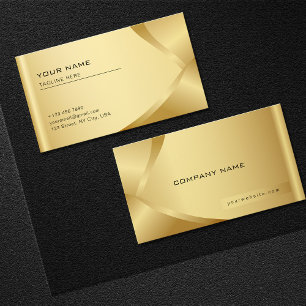 Shiny Golden Luxury Company Zakelijk Monogram Visitekaartje