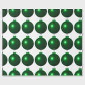 Shiny Green Kerstbal Ball Ornament Cadeaupapier (Vlak)