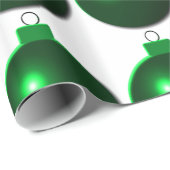 Shiny Green Kerstbal Ball Ornament Cadeaupapier (Rol Hoek)