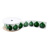 Shiny Green Kerstbal Ball Ornament Satijnen Lint (Spoel)