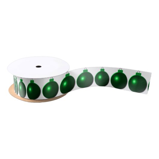 Shiny Green Kerstbal Ball Ornament Satijnen Lint (Spoel)