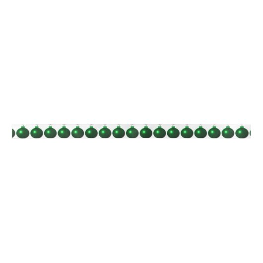 Shiny Green Kerstbal Ball Ornament Satijnen Lint (Voorkant)