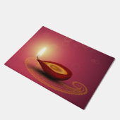 Shiny Happy Diwali Diya - Deurmat (Schuin)