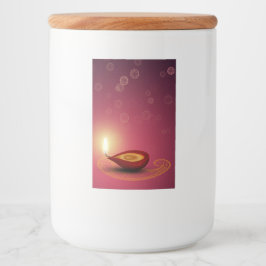 Shiny Happy Diwali Diya - Etiket voor voedselverpa