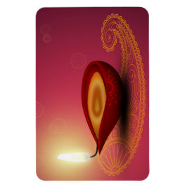 Shiny Happy Diwali Diya - Flexibele Magneet