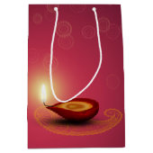 Shiny Happy Diwali Diya - Medium Gift Bag Cadeauzakje (Voorkant)