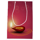 Shiny Happy Diwali Diya - Medium Gift Bag Cadeauzakje (Achterkant)