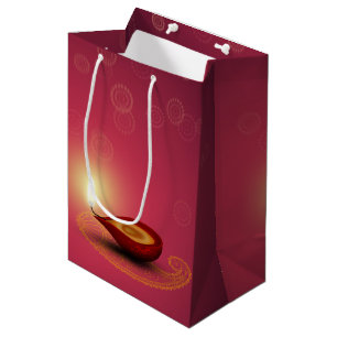 Shiny Happy Diwali Diya - Medium Gift Bag Medium Cadeauzakje