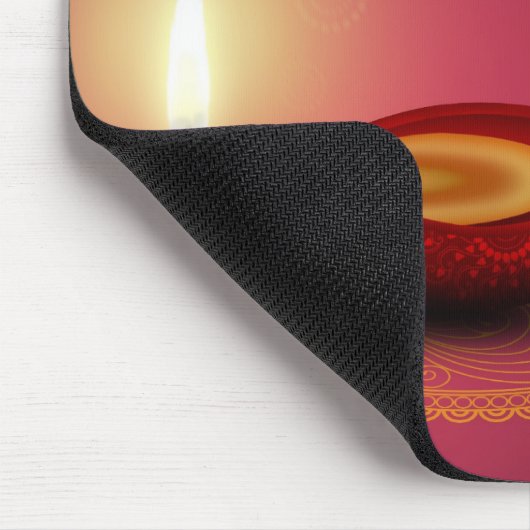 Shiny Happy Diwali Diya - Mousepad Muismat (Hoek)