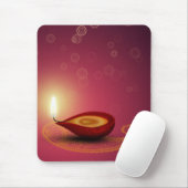 Shiny Happy Diwali Diya - Mousepad Muismat (Met muis)