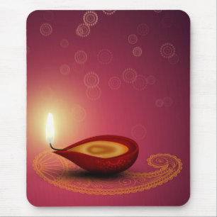 Shiny Happy Diwali Diya - Mousepad Muismat