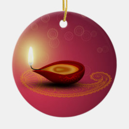 Shiny Happy Diwali Diya - Ornament