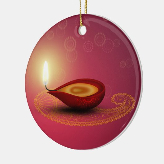 Shiny Happy Diwali Diya - Ornament (Links)