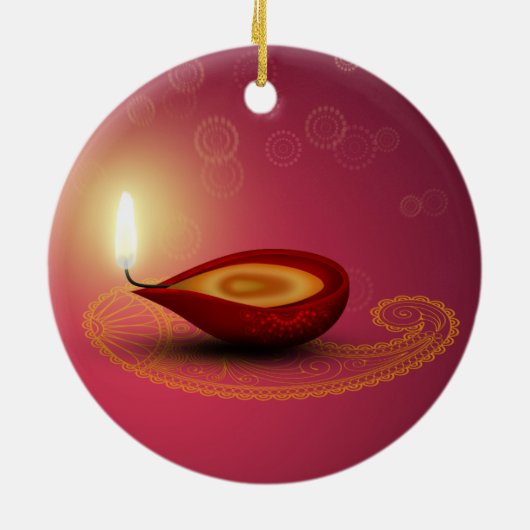 Shiny Happy Diwali Diya - Ornament (Achterkant)