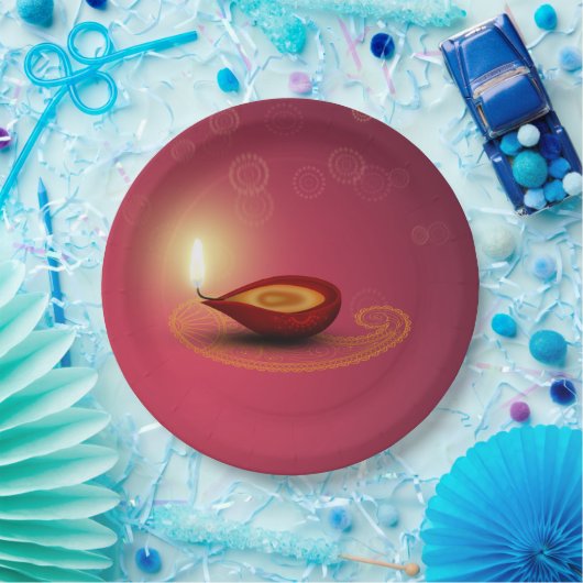 Shiny Happy Diwali Diya - Papieren Bord (Feest)