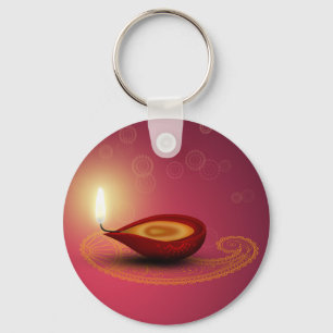 Shiny Happy Diwali Diya - Sleutelhanger