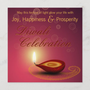 Shiny Happy Diwali - Festival van Lichte Uitnodigi Kaart