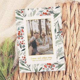 Shiny Heaven & Natuur Sing Christmas Photo Folie Feestdagenkaart