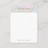 Shiny Holographic Aura Opal Stone Sieraden Display Visitekaartje (Voorkant)