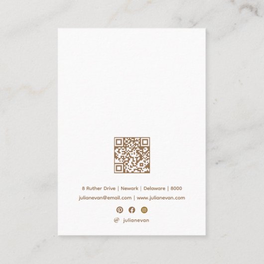 Shiny Holographic Aura Opal Stone Sieraden Display Visitekaartje (Achterkant)