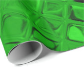 Shiny Metallic Emerald Green Diamond Serpentine Cadeaupapier (Rol Hoek)