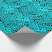 Shiny Metallic Girly Blauwgroen Diamond Faux Serpe Cadeaupapier (Hoek)