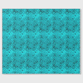 Shiny Metallic Girly Blauwgroen Diamond Faux Serpe Cadeaupapier (Vlak)