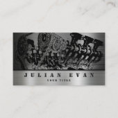 Shiny Metallic Mechanic Automotive Repair Service  Visitekaartje (Voorkant)